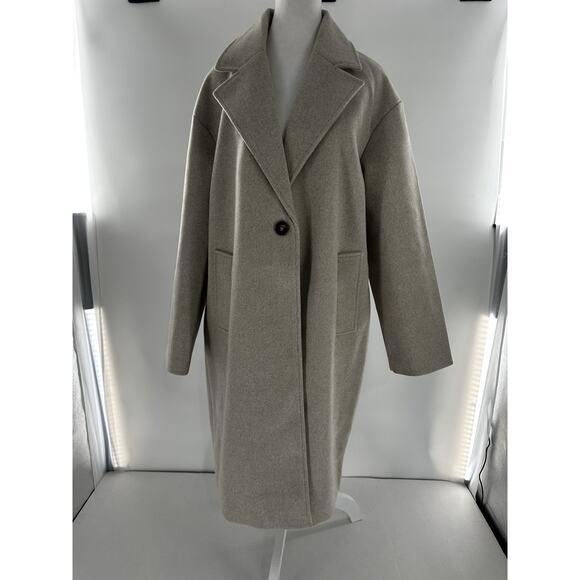 Coffeeshop Company Jackets & Blazers - CoffeeShop Trench Coat Single Breasted Sz XL Walker Grey Minimalist Normcore